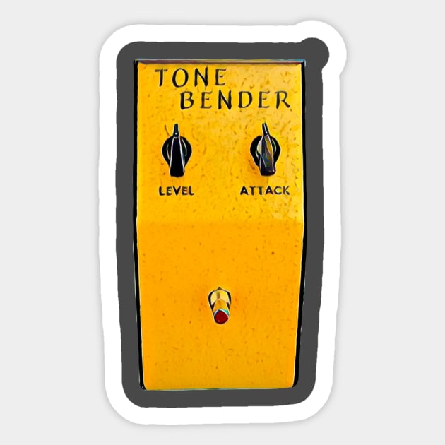 Vintage Tone Bender Pedal Sticker by Snappy Larry